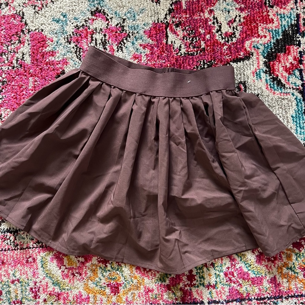 Brown Pleated Skort